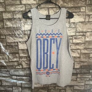 Obey Graphic Tank Top Size Medium